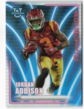 2022 Jordan Addison Bowman's Best University Neon Neophytes Rookie - Vikings