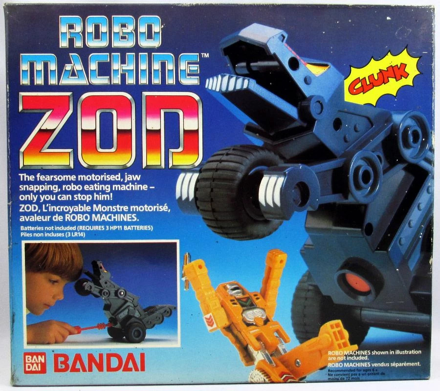 Robo Machine Zod de Bandai fabriqué en 1985 mécha rare en métal