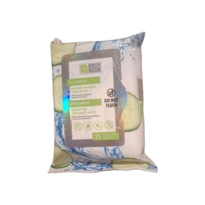 Global Beauty Care Cucumber Makeup Remover Towelettes 120 Fragrance-Free