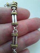 925 sterling silver bracelet and necklace set 51g Pre-owned