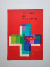 Simone HELL-BÜHLER Poster Swiss Fair Basel 1967 Exhibition Poster