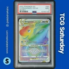 2022 POKEMON SWSH POKEMON GO #081/078 DRAGONITE VSTAR RAINBOW SECRET RARE PSA 9