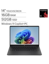 HP OmniBook 3 14" 2K Touchscreen Laptop - Snapdragon X - 16GB Memory, 512GB SSD