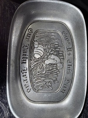 Wilton Columbia USA Vintage Give Us This Day Our Daily Bread Tray