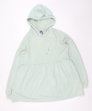 Seraphine Women Mint Green Maternity Pullover Hoodie Size M Cotton Blend
