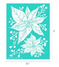 NEW “Poinsettias” Chalk Couture Chalk Transfer Stencil Size B
