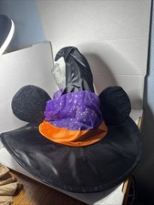 Disney Parks New Minnie Mouse Ears Witch Hat Orange Bow Custome Halloween Kid Lb