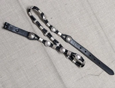vintage TONY LAMA buckle belt CONCHO slim skinny 34 native american SOUTHWESTERN - Image 1 of 4