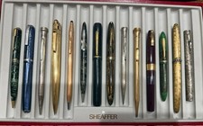 VINTAGE FOUNTAIN PEN BALLPOINT PENCIL LOT 14K PARKER GOLD FILLED SHEAFFER (22)