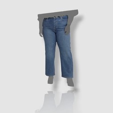 Levi's Women's Blue Ribcage Straight Ankle Jeans Pants Plus Size 18W