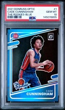 2021 PANINI DONRUSS OPTIC #1 CADE CUNNINGHAM THE ROOKIES-BLUE /49 PSA 10