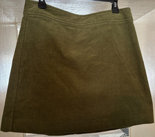 J. Crew Reimagined Olive Green Corduroy Skirt - Women's Size 8 - 69.50 NEW