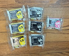 Epson 68 Ink Cartridge Lot Black Yellow Magenta TO681 TO683 TO684