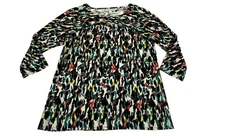 Dana Buchman Multicolor Pop Art Modern Artcore Blouse. Women's - Size M