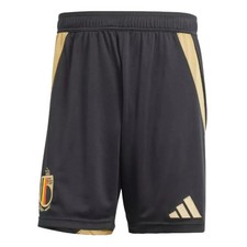 Image of Men's Football Shorts Black 2024-2025 Belgium Home Training Bottoms Sportswear
