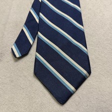 Vintage Brooks Brothers Makers All Silk USA Made Red Navy Repp Stripe Tie