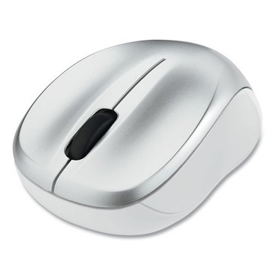 Verbatim Silent Wireless Blue LED Mouse, 2.4 GHz Frequency/32.8 ft Range, Silver