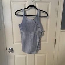 Haute Hippie Romper Girls Blue Large 10/12 Kids Shorts One Piece Summer Vacation