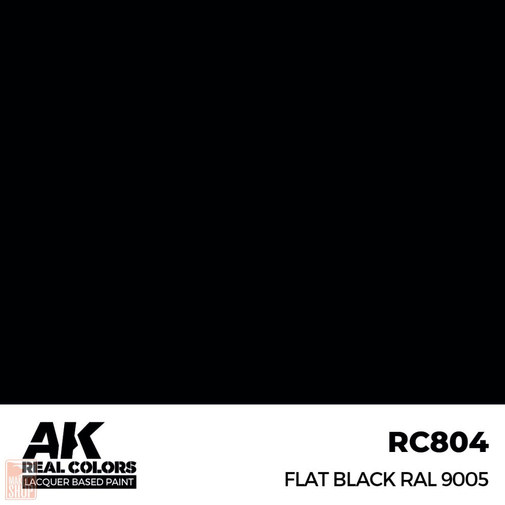 AK Interactive RC804 - Flat Black RAL 9005 17 Ml. - New