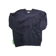   Lacoste Mens Crewneck Sweater Navy Cotton Croc Logo Elbow Patch Size 8 XXL