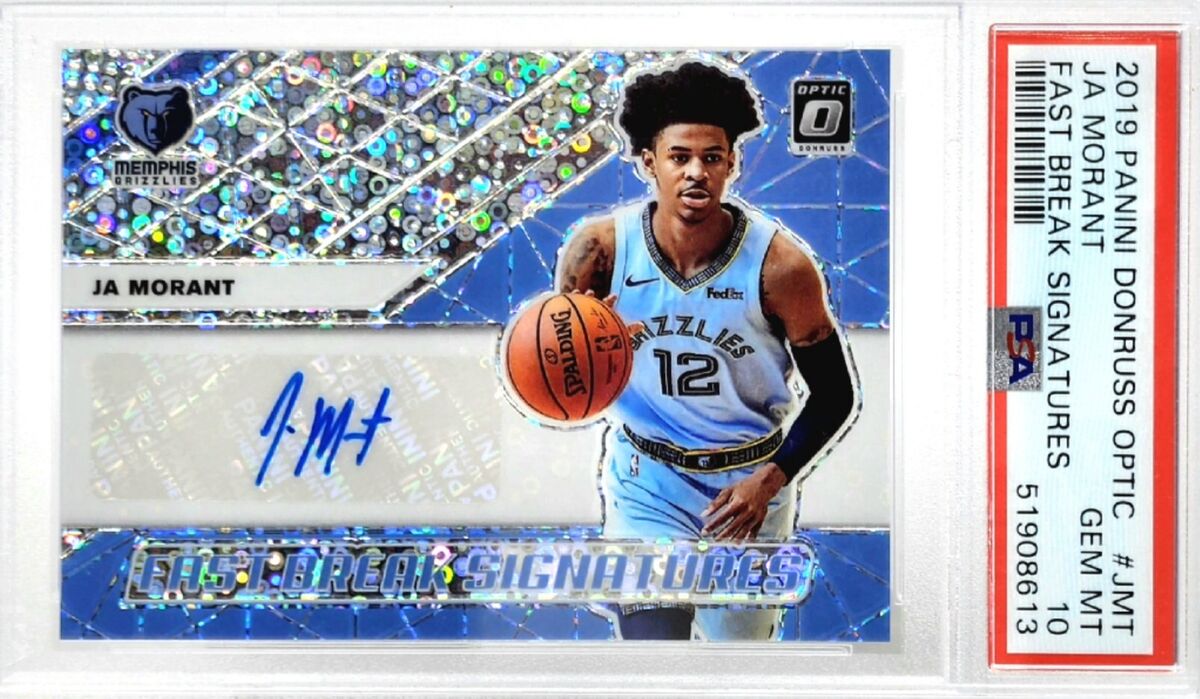 送料無料◆2024新品 📈 PSA 10 JA MORANT AUTO RC 📈 2019-20 OPTIC FAST BREAK Topps