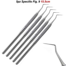 Sonda Explorer Specillo 9 Strumenti Odontoiatrici Pulizia dei Denti Dentista 5pz