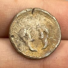Ancient Roman Greek Twin King Face Silver tetradrachm Coin