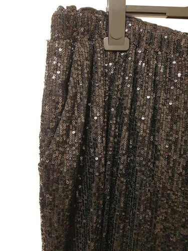 Damen Hose schwarz apricot Pailletten Palazzo Gr.20 Eingrifftaschen Gummibund - Bild 2 von 14