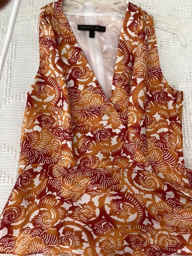 LAFAYETTTE 148 New York Pettie 100% Silk Sleeveless Top & Skirt Size 2 - Picture 5 of 13