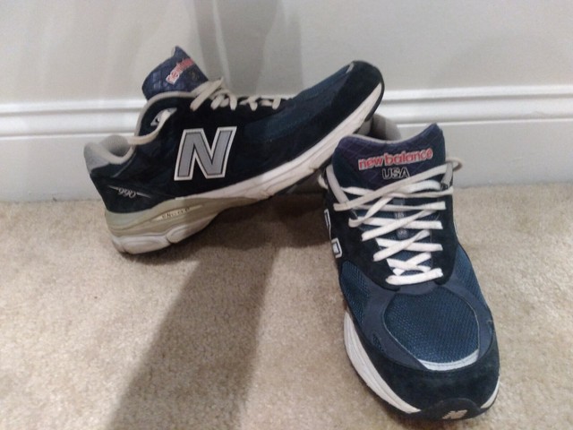 NEW BALANCE 990 Mens Made in USA Navy Blue Suede SIZE 11 M990NV3 | eBay