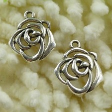 228 Pcs Tibetan Silver Flower Charms Pendant 19X16MM S035 DIY Jewelry Making