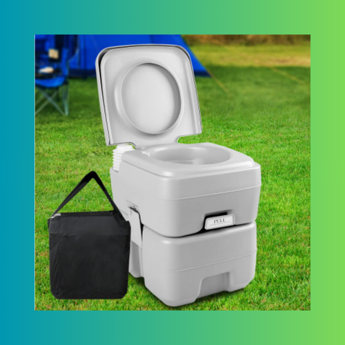 Weisshorn 20L Portable Outdoor Camping Toilet with Carry Bag- Grey - Picture 7 of 7