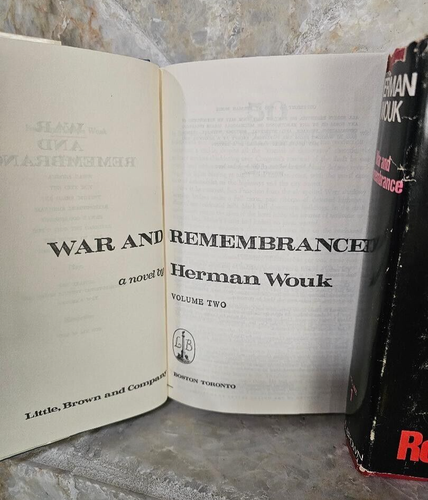 WAR AND REMEMBRANCE by Herman Wouk Volume 1 & 2 Book Set (1978) HC/DJ BCE 2 Vols - Picture 12 of 13