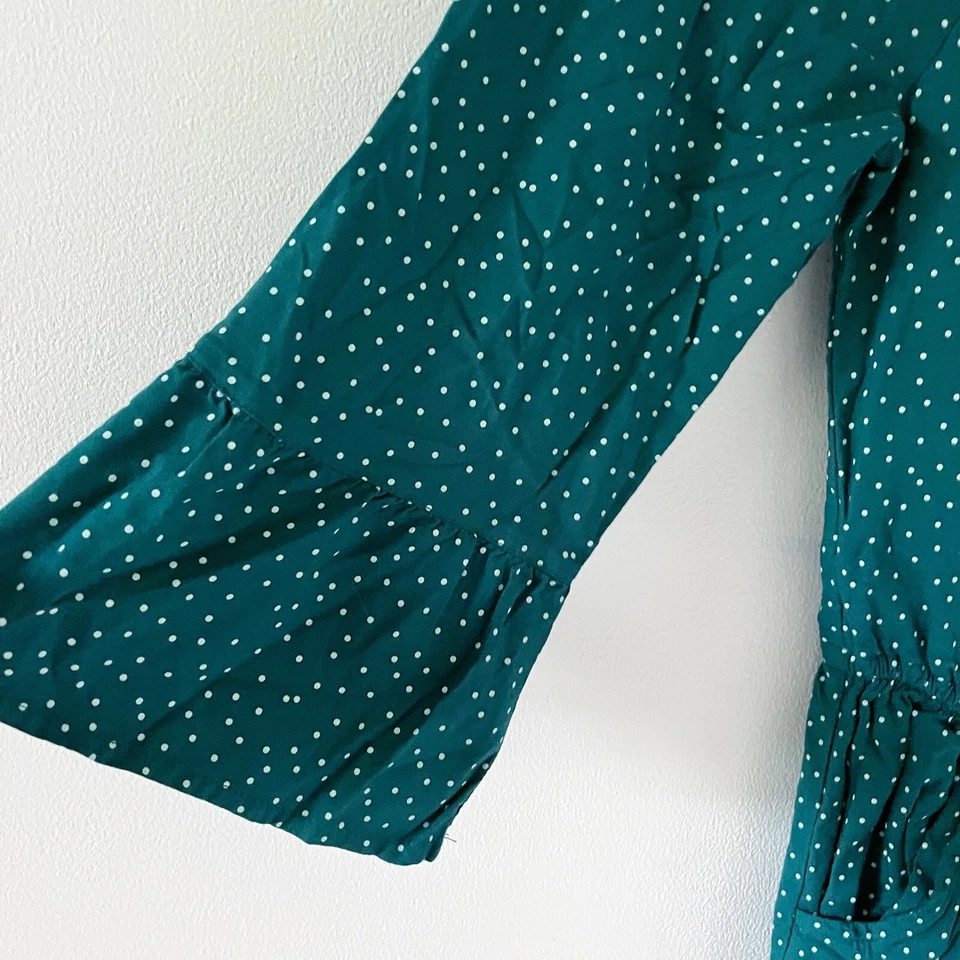 Abercrombie Kids девочки комбинезон комбинезон 13/14 брюки карманы зеленый белый полька сделать - Изображение 4 из 4