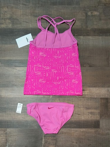 New! Girl's Nike 2 Piece Tankini Swimsuit Size Small 7/8 - Picture 4 of 6