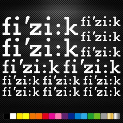 FIZIK - KIT Vinyl Decals Stickers Sheet Bike Frame Cycle Cycling Bicycle