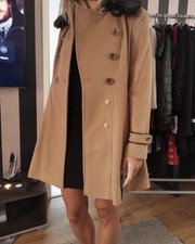 Via Spiga Coat Camel / Light Beige Colour Size 2p / Size Xs Rrp $400 Timeless