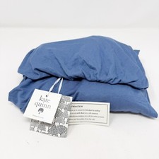 Kate Quinn Blue Fitted Crib Sheet Bamboo Collection Baby Infant Bedding NEW