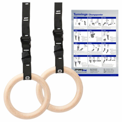 Sport-Tec Turnringe Gynmastikringe Gym Rings für Training Fitness Sport Indoor O