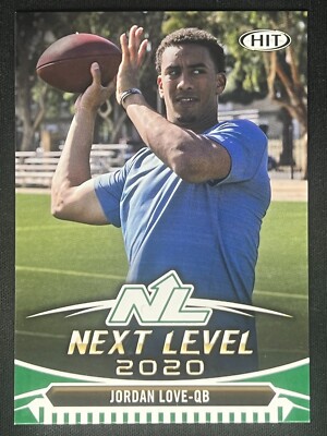 JORDAN LOVE 2020 SAGE Hit Next Level Insert Rookie RC #99 | Utah State Packers