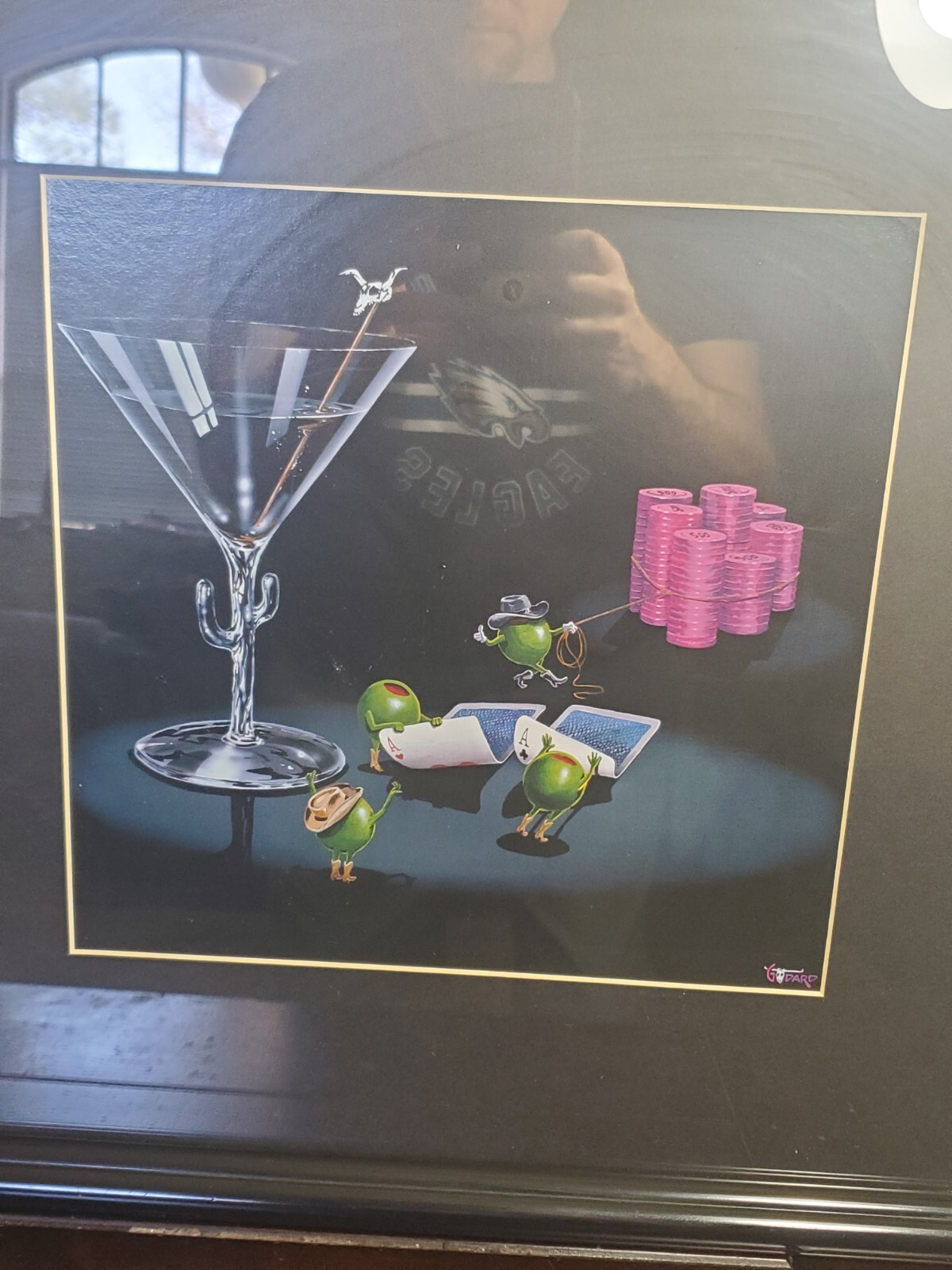 Lot of 2 Michael Godard Framed Art Olives Gone Wild & Pocket Rockets