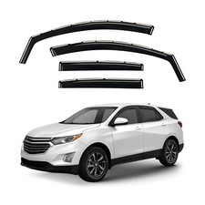 Window Deflectors Smoke Tinted In-Channel Side Window Vent Visor Deflectors R...