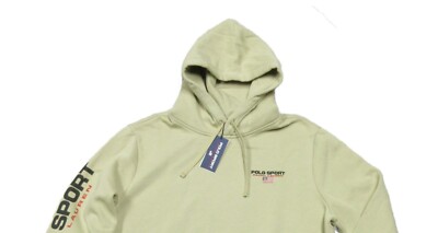 Polo Sport Ralph Lauren Men's Khaki Fleece Lined Pullover Hoodie