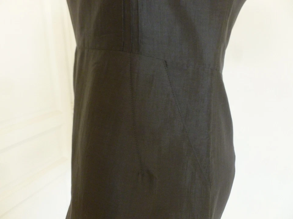 SEXY ROBE FOURREAU " CAROLL " BRETELLE TEINTE GRIS ACIER IRISE T.40 ETAT NEUF - Photo 2/4