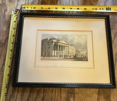 New College of Physicians, Pall Mall, East London. Original steel engraving