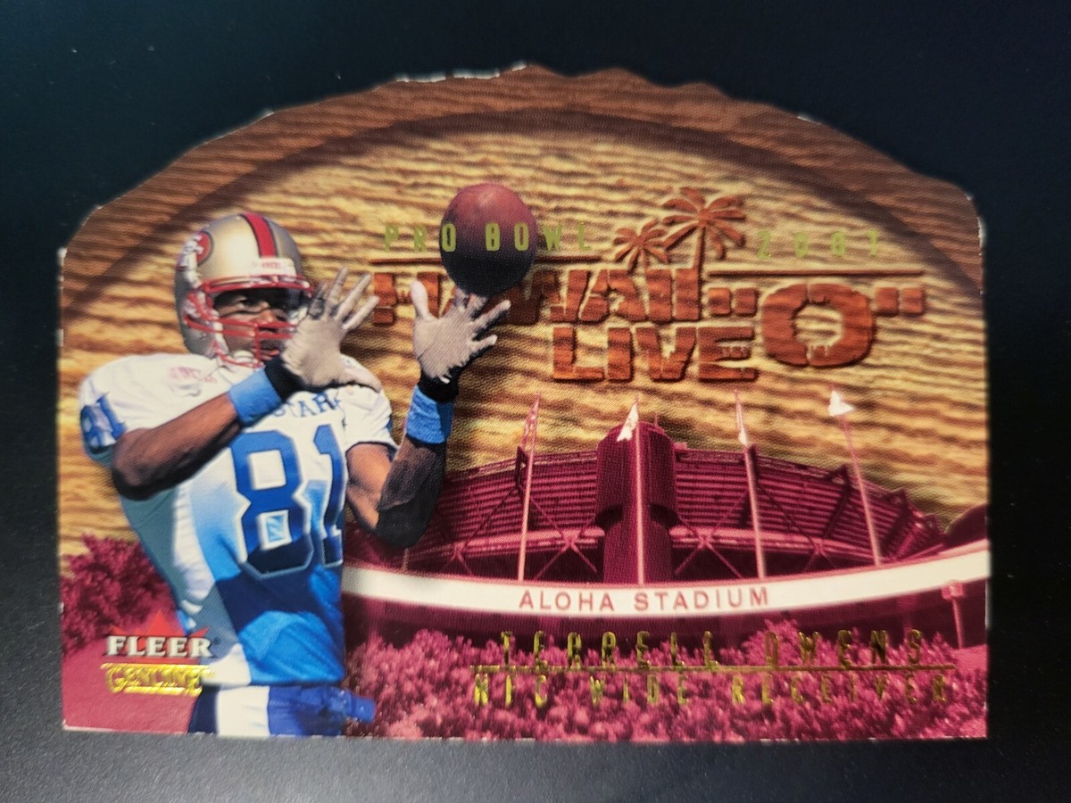 2001 Fleer Genuine Terrell Owens Pro Bowl Five O card #4 OF 15 HO