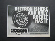 1977 Rocket Vectron mag wheel's--vintage ad from speed equipment estate collect