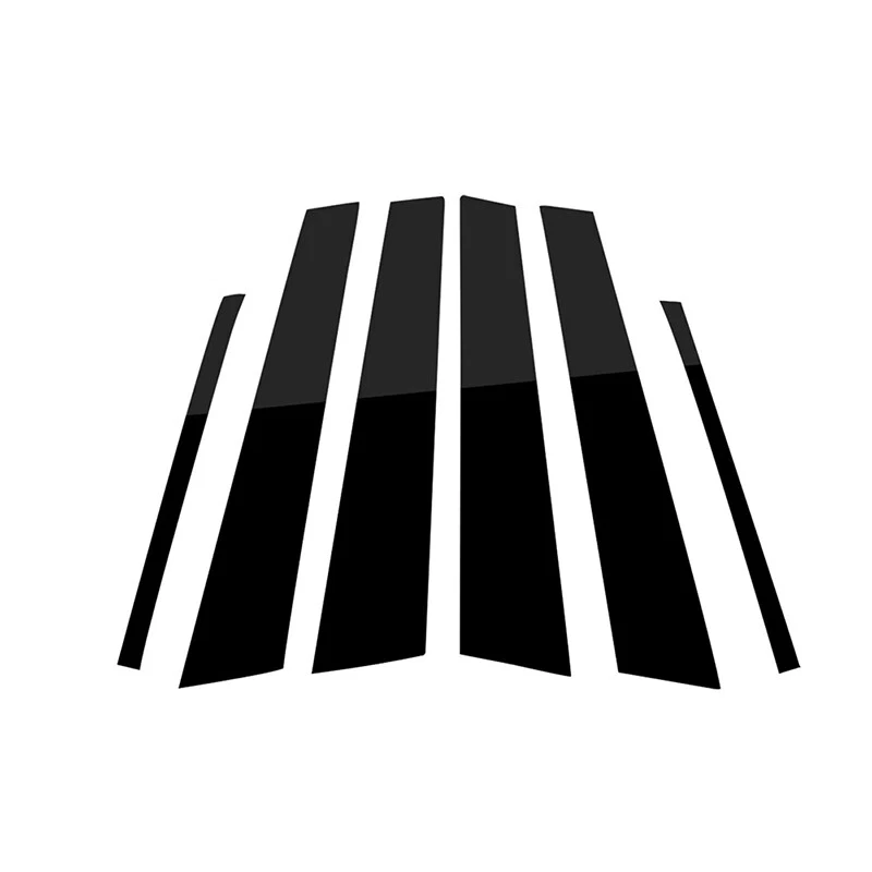 6x Pillar Posts Door Trim Decal For Toyota Camry Daihatsu Altis 2007-2011 Black - Image 3 of 4