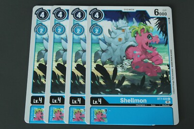 Digimon TCG (2020) - BT7-020 - 4x Shellmon - Blue - Common | eBay UK