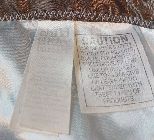 Carter's Child of Mine I Love Hugs Bear Rattle Baby Blanket Lovey Brown Trim - Picture 6 of 7